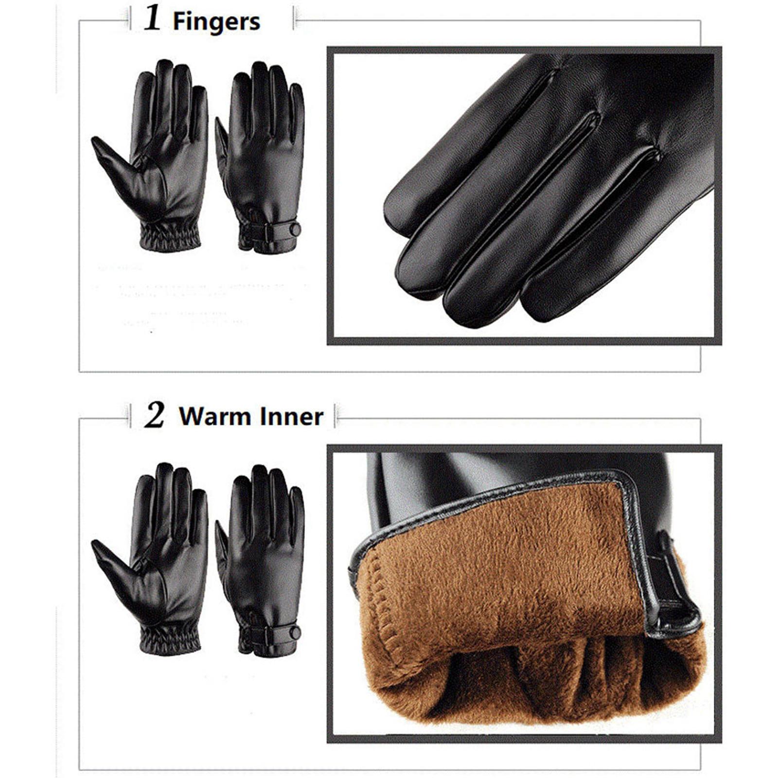 Leather Driving Glove - 남성용 겨울 장갑 운전용 러닝용 오토바이용