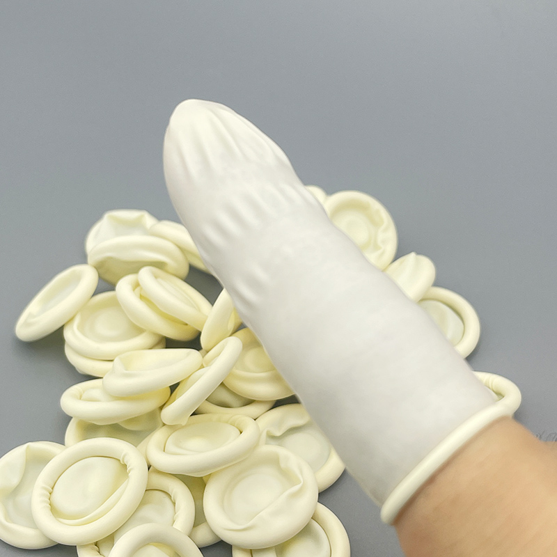Latex Disposable Glove - 20/50pcs 흰색 손가락 끝 보호 장갑