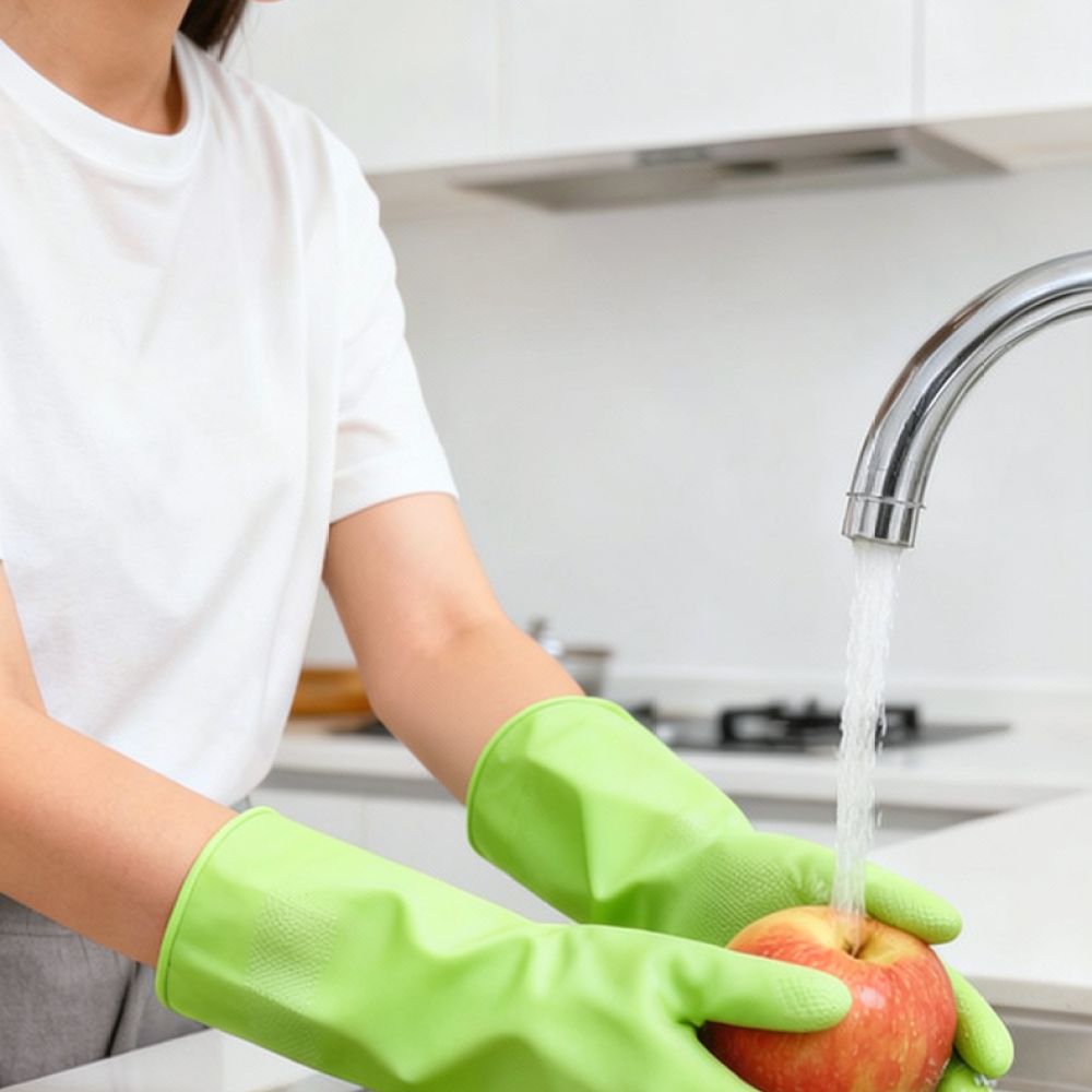 내구성이 뛰어난 니트릴 소재의 주방용 장갑, 방수 기능 - Dish Glove Rubber 리뷰 및 가격