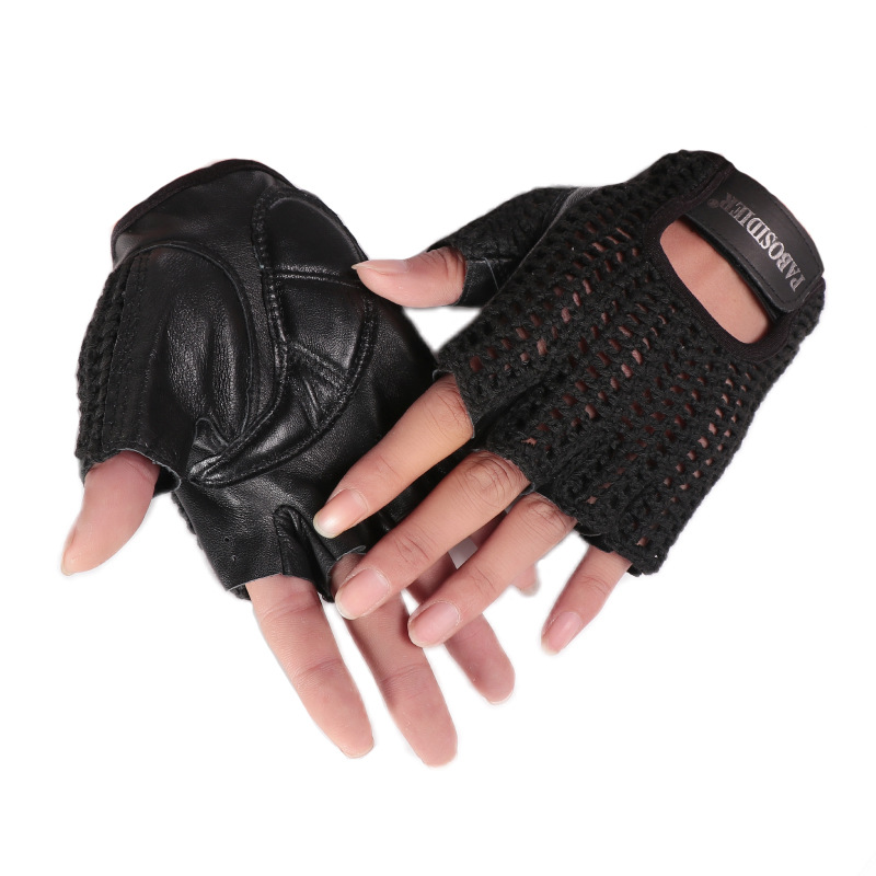 유니섹스 여름 반장갑 레트로 소가죽 장갑 빈티지 바이커 - Leather Driving Glove 리뷰 및 가격